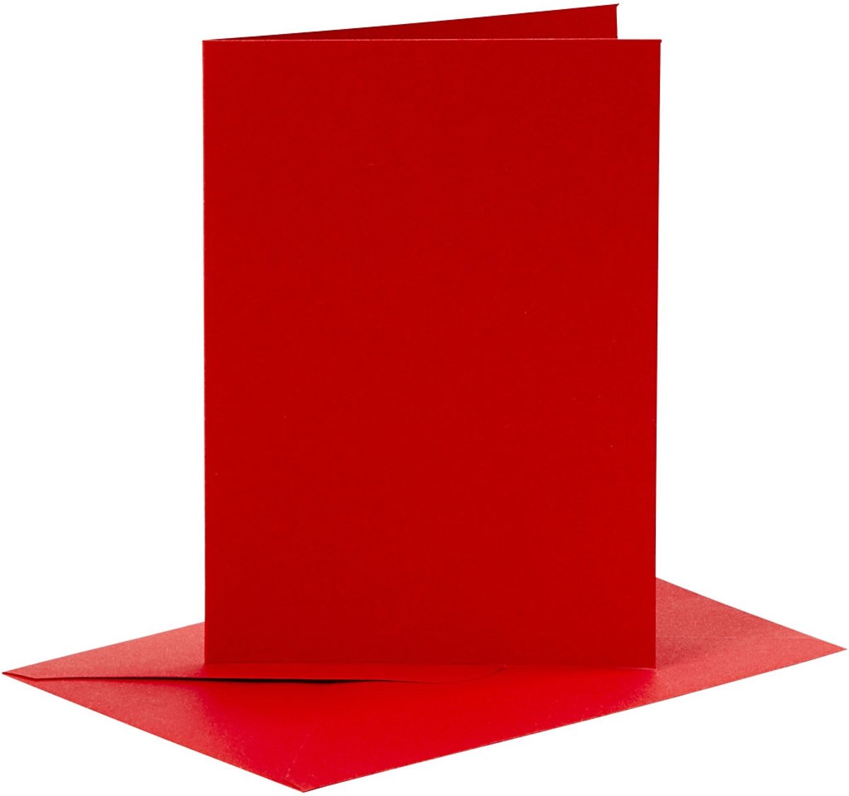 Kaarten en enveloppen, afmeting kaart 10,5x15 cm, afmeting envelop 11,5x16,5 cm, rood, 6sets [HOB-23019]